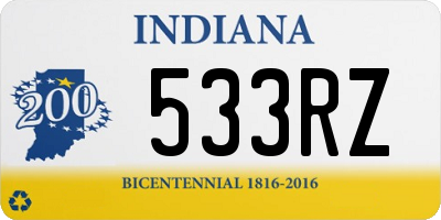 IN license plate 533RZ