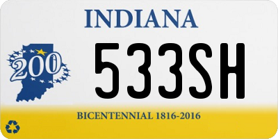 IN license plate 533SH