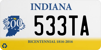 IN license plate 533TA