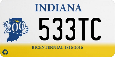 IN license plate 533TC