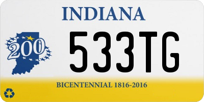 IN license plate 533TG