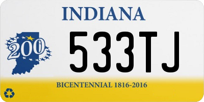 IN license plate 533TJ