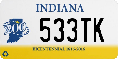 IN license plate 533TK