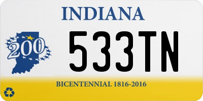 IN license plate 533TN