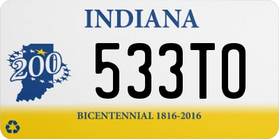 IN license plate 533TO
