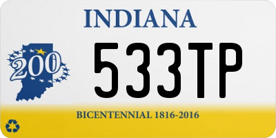 IN license plate 533TP