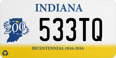 IN license plate 533TQ