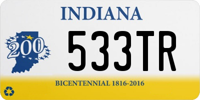 IN license plate 533TR