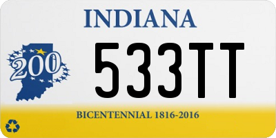 IN license plate 533TT