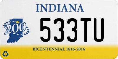 IN license plate 533TU