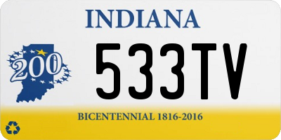 IN license plate 533TV