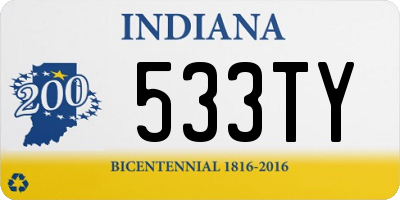 IN license plate 533TY