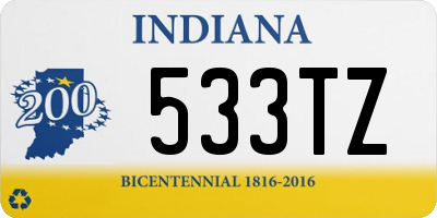 IN license plate 533TZ