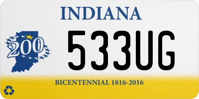 IN license plate 533UG