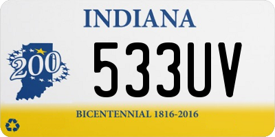 IN license plate 533UV