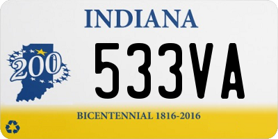 IN license plate 533VA