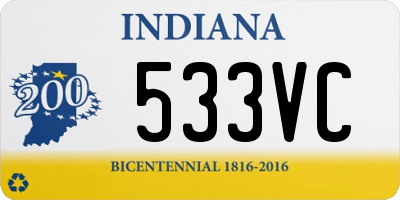 IN license plate 533VC