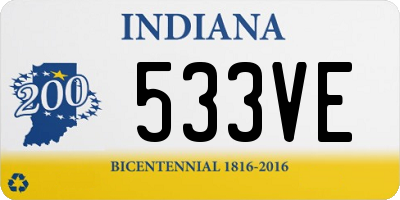 IN license plate 533VE