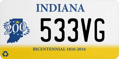 IN license plate 533VG