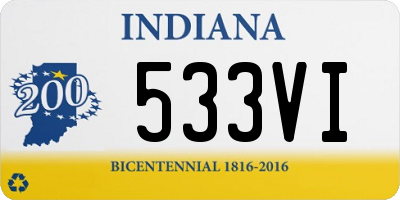 IN license plate 533VI