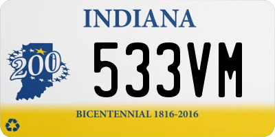 IN license plate 533VM