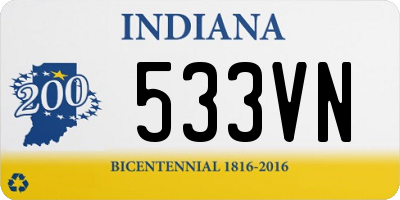 IN license plate 533VN