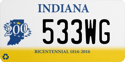 IN license plate 533WG