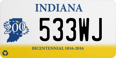 IN license plate 533WJ