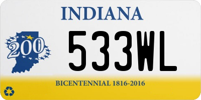 IN license plate 533WL