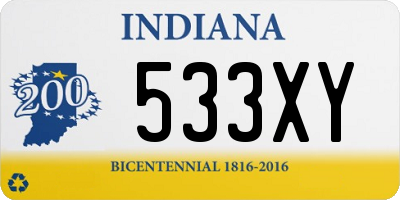 IN license plate 533XY