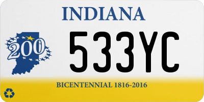 IN license plate 533YC