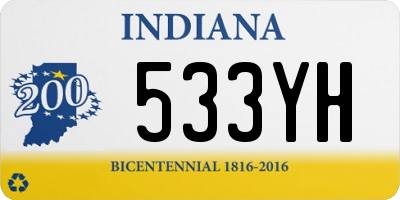 IN license plate 533YH