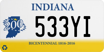 IN license plate 533YI