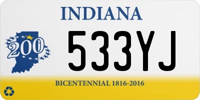 IN license plate 533YJ