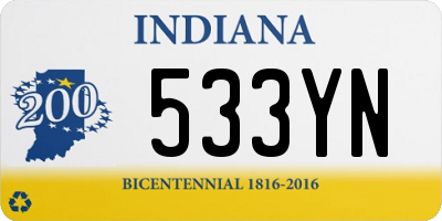 IN license plate 533YN