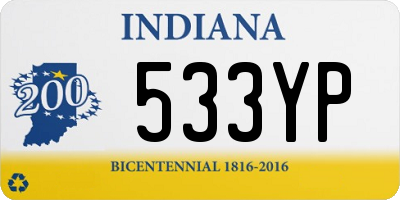 IN license plate 533YP