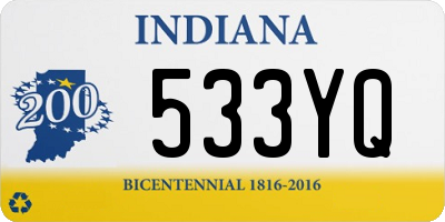 IN license plate 533YQ