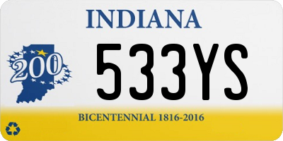 IN license plate 533YS