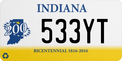 IN license plate 533YT