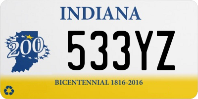 IN license plate 533YZ