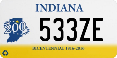 IN license plate 533ZE