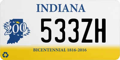 IN license plate 533ZH