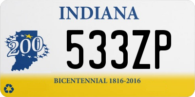 IN license plate 533ZP