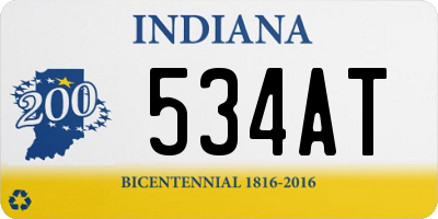 IN license plate 534AT