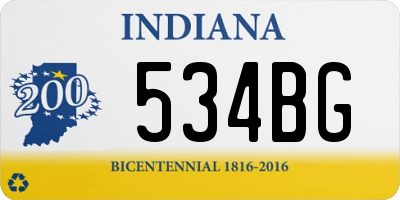 IN license plate 534BG