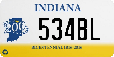 IN license plate 534BL