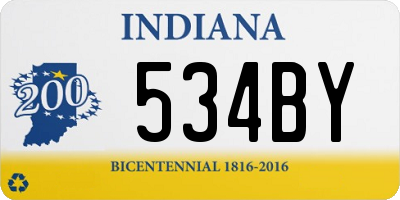 IN license plate 534BY