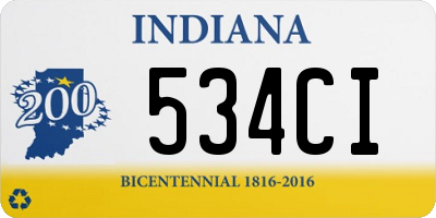 IN license plate 534CI