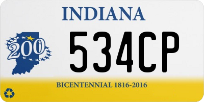 IN license plate 534CP