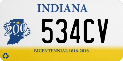 IN license plate 534CV